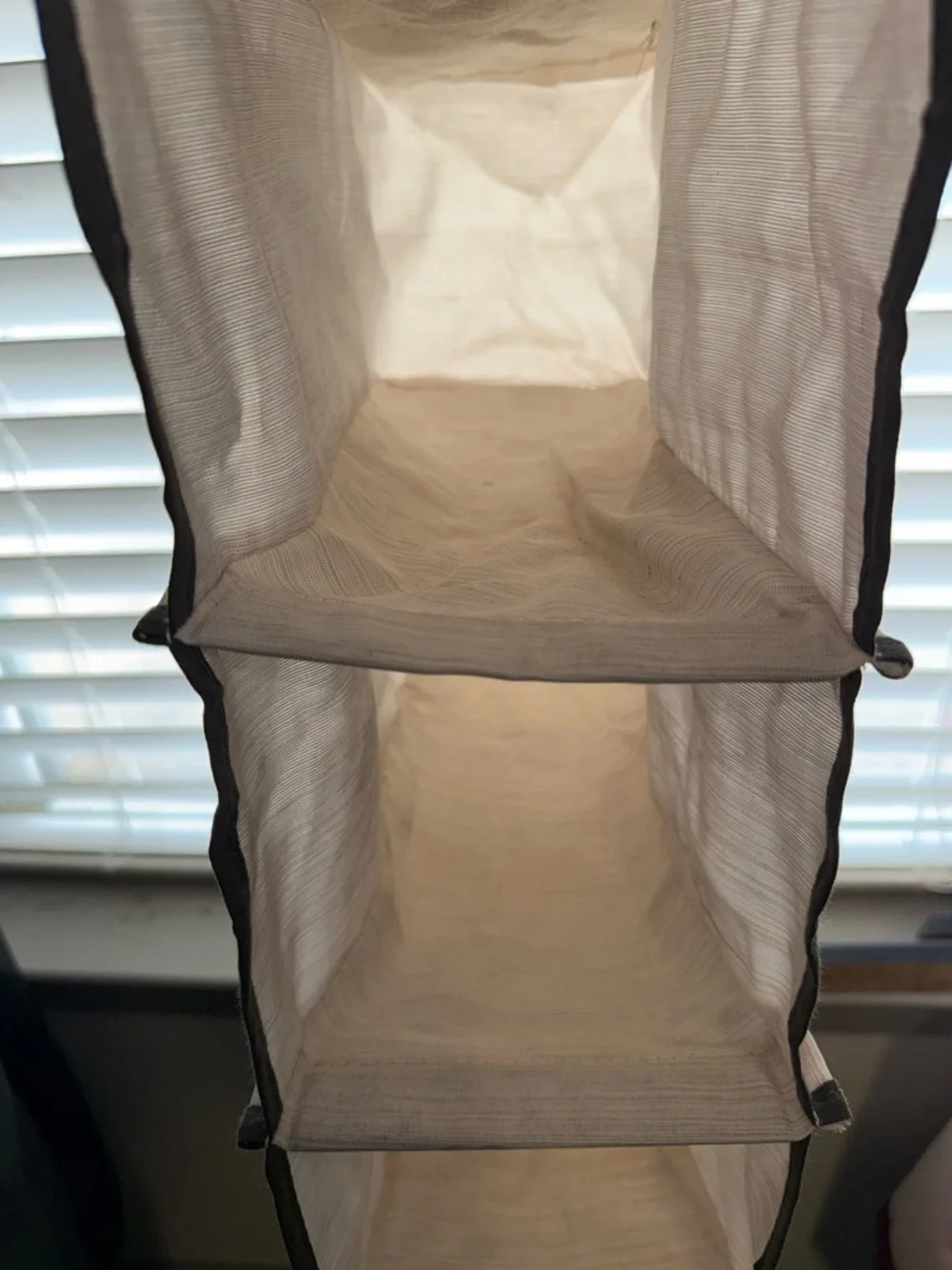 Hanging Closet Organizer Shelf - Cream Vertical Storage